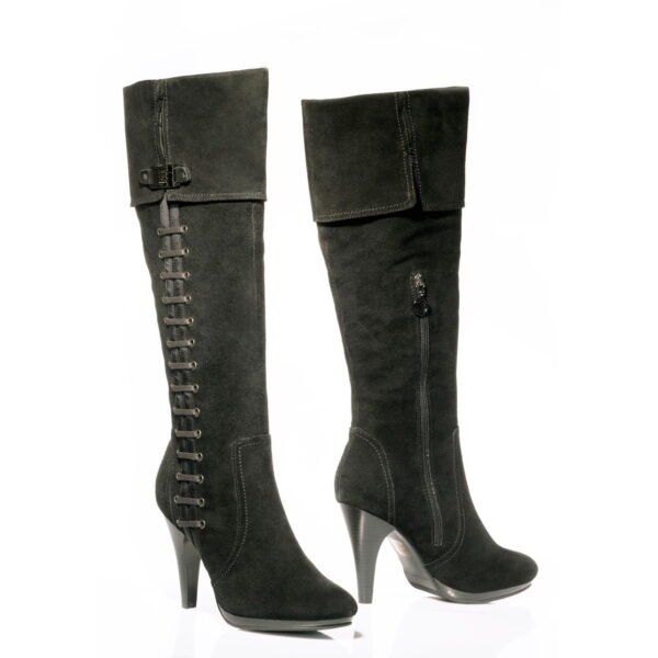 LAURA BIAGIOTTI – Stivale Nero Tacco Alto Scamosciato