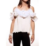 Be chic, top, shirt, fiore, blusa