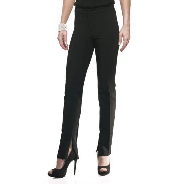 LIU JO – Pantalone Nero Chino in Lana con Spacco