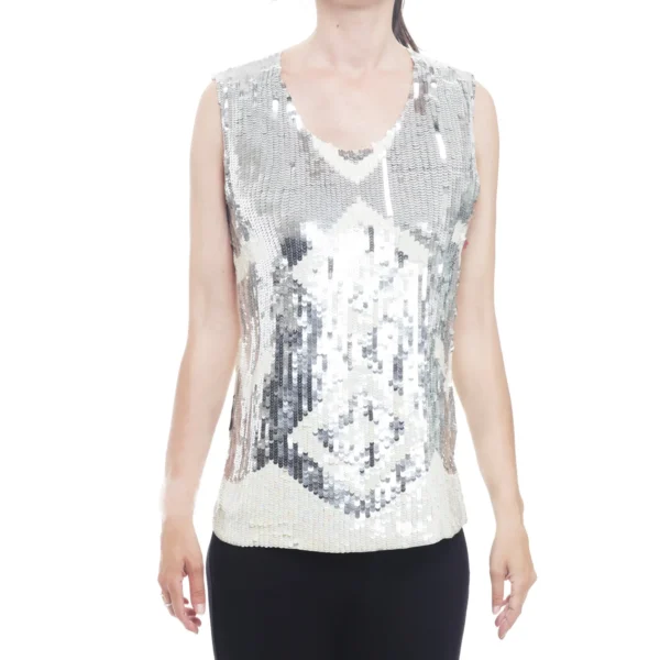 TWINSET – Top donna senza maniche con paillettes