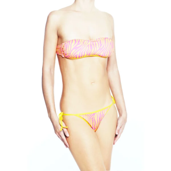 FAANJ – Bikini a fascia fantasia multicolore limone fragola