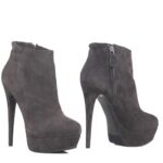Nando Muzi ankle boot in suede leather, high stiletto heel, ankle boot