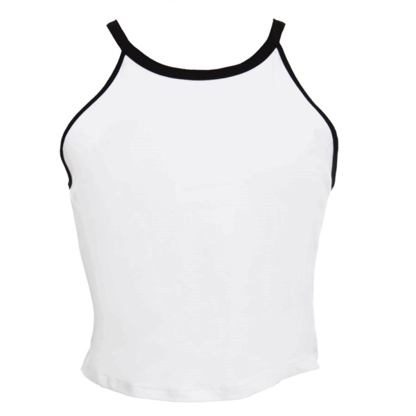 TWINSET – Top bianco in cotone con scritta nera