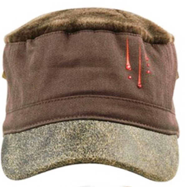 cappello militare con visiera KEYONE verde militare con applicazioni decorative