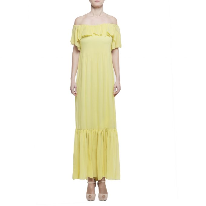 ATOS LOMBARDINI - dress woman along lemon IT 40