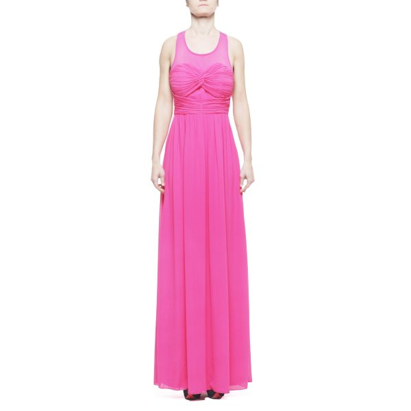 FRACOMINA - dress long fuxia woman with drapes and padded bra, IT S