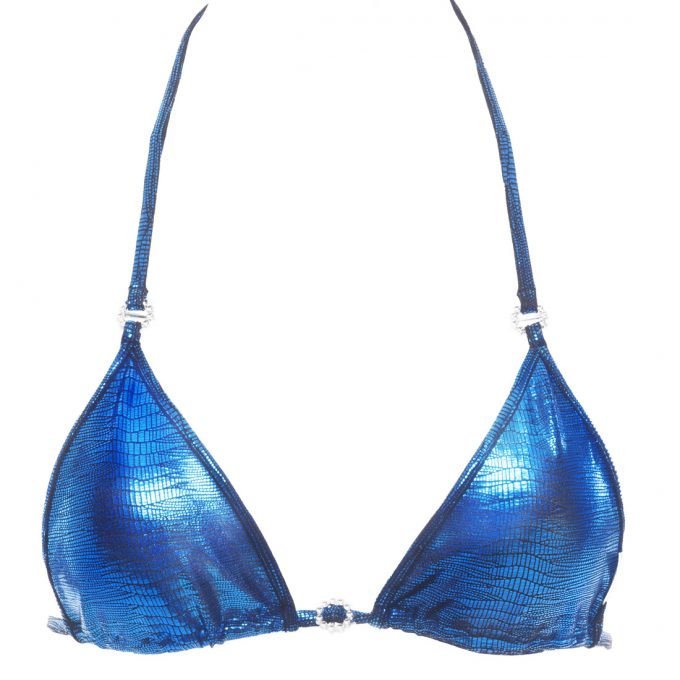 Divissima mini bikini blu elettrico fantasia pitonato