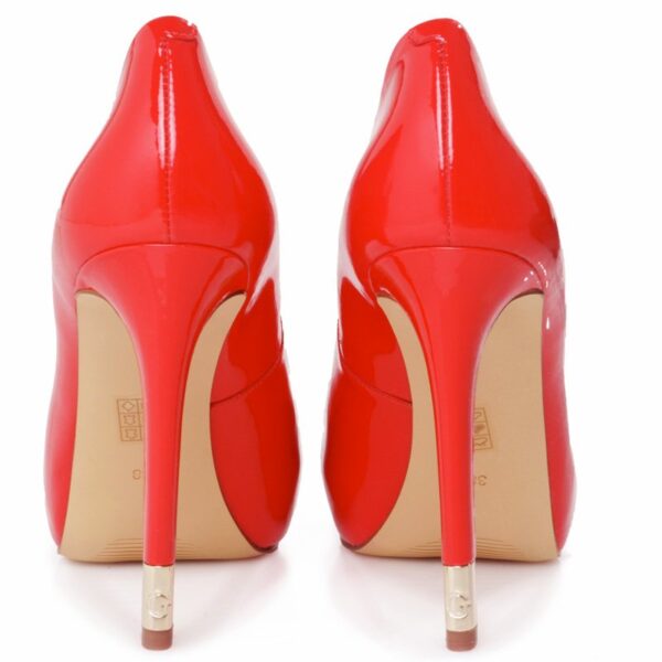 Guess decollete red patent high heel