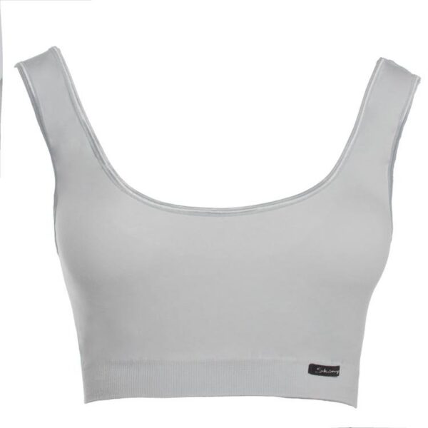 SKINY – Top sportivo donna elasticizzato colore argento