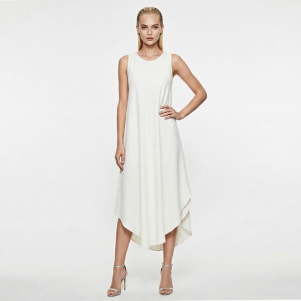 FLY GIRL – Abito Lungo Bianco Svasato