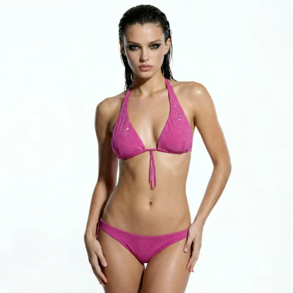 SALSEDINE – Bikini Fucsia con Applicazioni