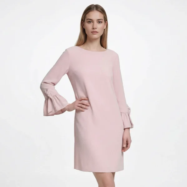 SEVENTY – Abito Rosa Antico con Maniche a Balze