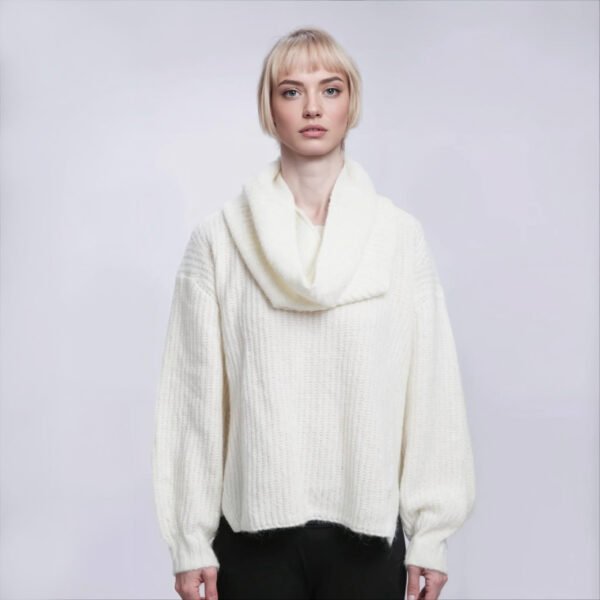 maglione liu jo con collo removibile panna