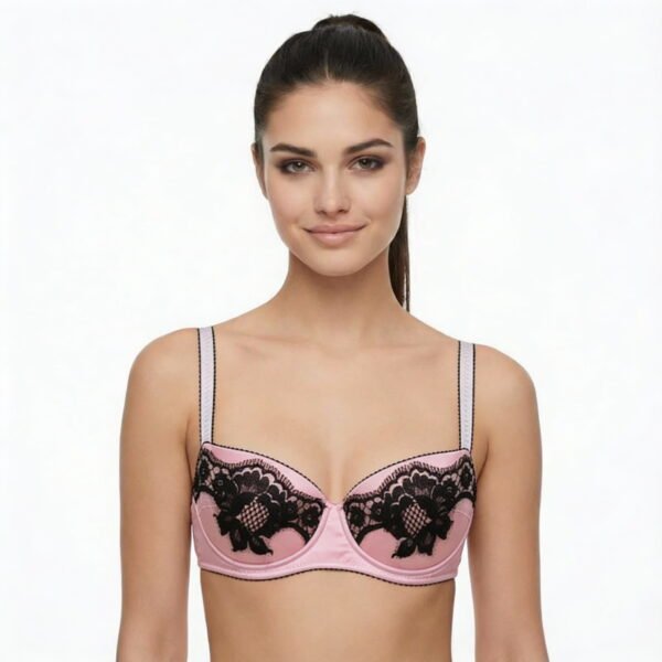 reggiseno-balconcino-dolce-gabbana-seta-rosa-pizzo-nero-made-in-italy