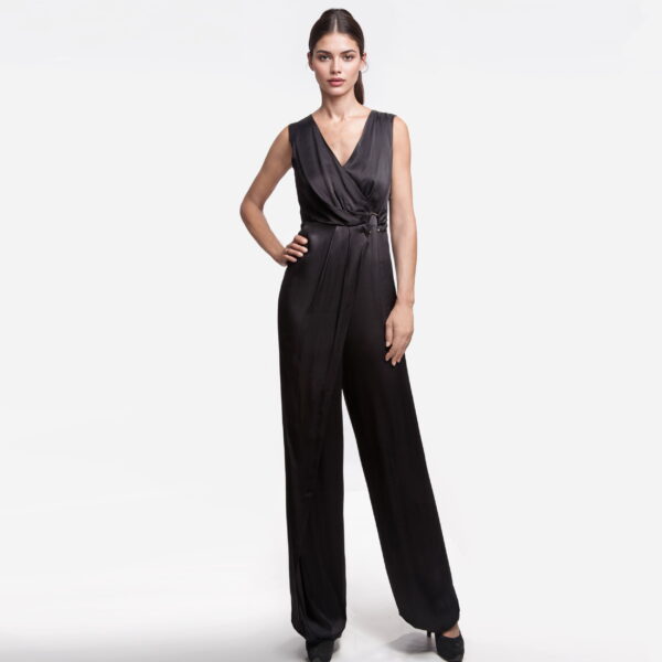 MARCIANO by Guess – Tuta Nera Elegante Pantaloni a Palazzo