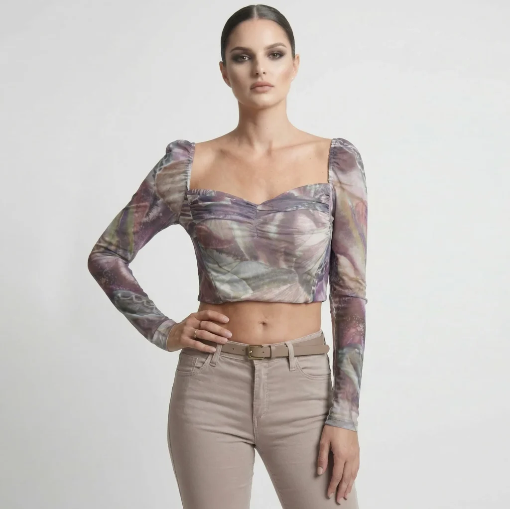 GUESS – Top Bustier Manica Lunga